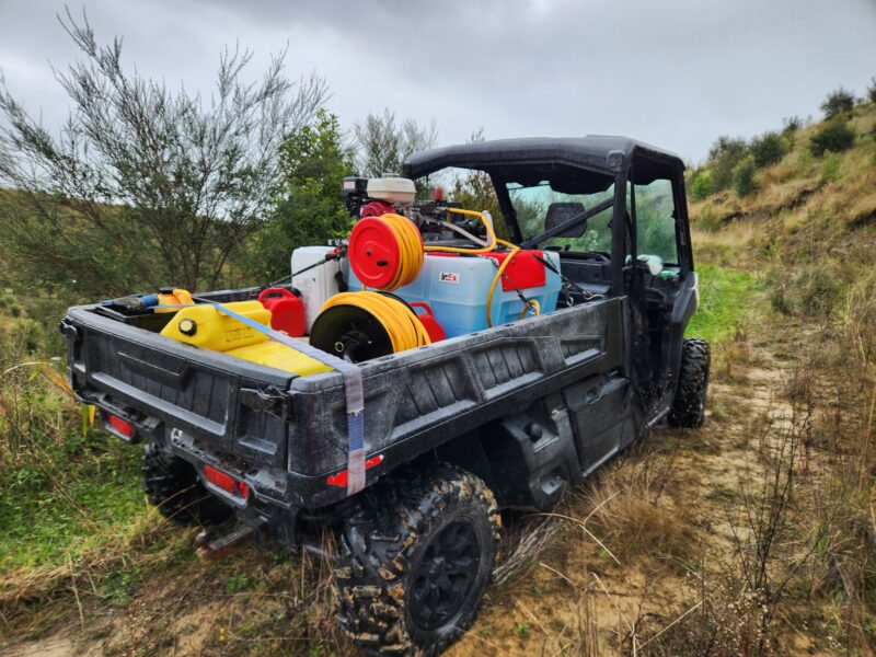 Sprayer rig loaded